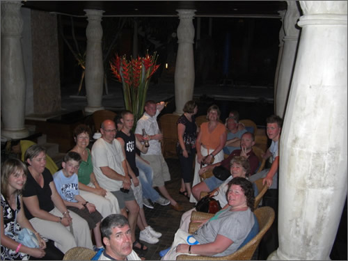 The crew in the bar!