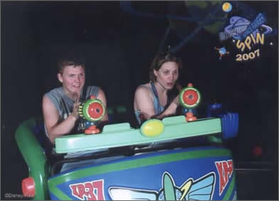 Andy & Steff at Buzz Lightyear