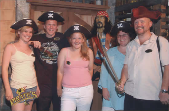 The crew at the Pirates show