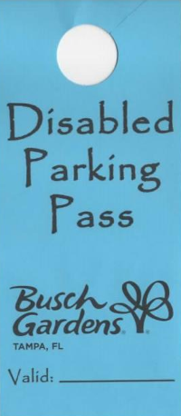 Busch Gardens blue badge