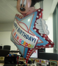 Birthday balloon in the office
