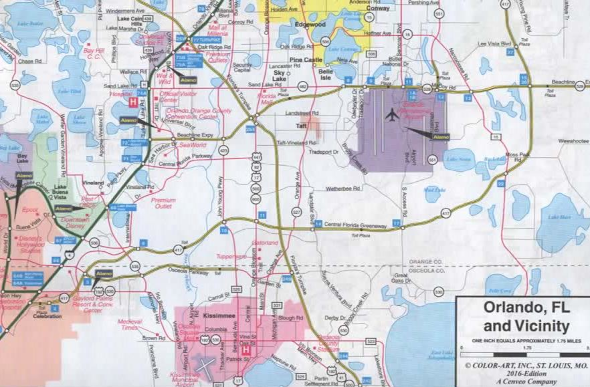 Map of Orlando