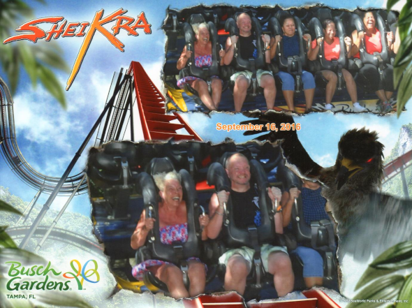 Pat and Gordon riding Sheikra