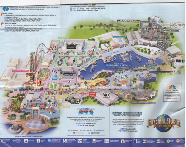 Map of Universal Studios