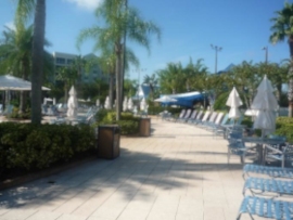 View of the pool from the side