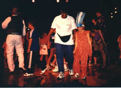 Lauren dancing on stage at Wild Bill's
